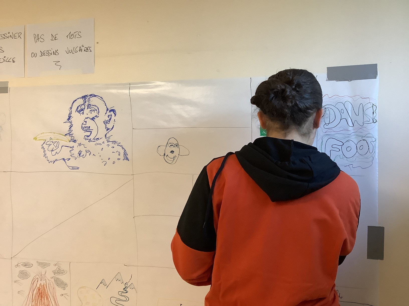 Réalisation de la fresque collective